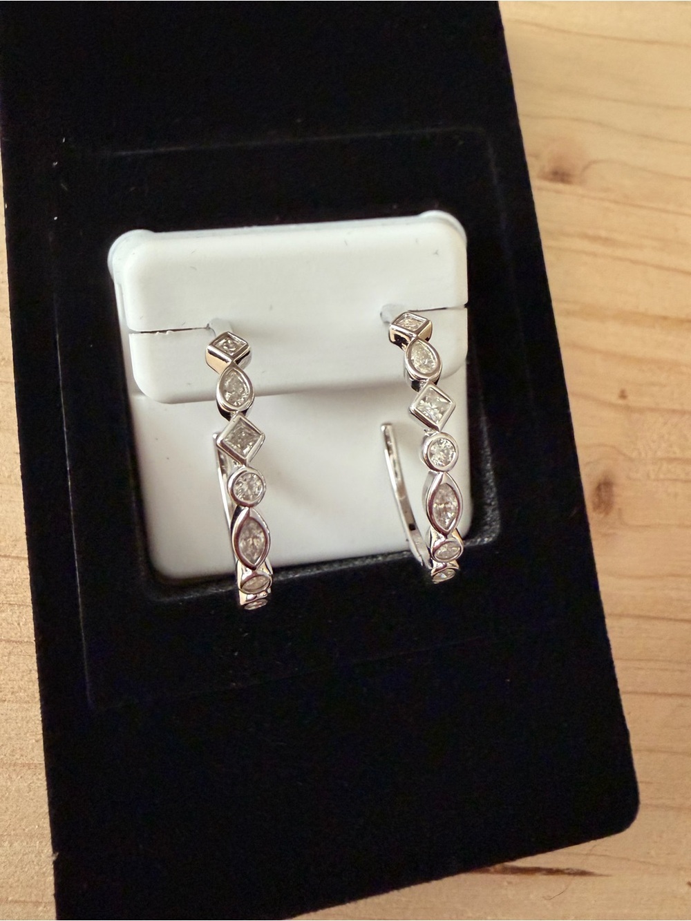 925 Sterling Silver 2.0 CTW Moissanite Hoop Earrings